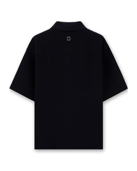 Wooyoungmi Black Logo Pocket Polo Shirt for men