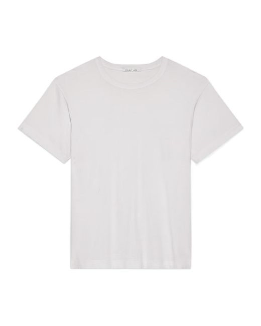 Helmut Lang White Crew Neck Short-Sleeved T-Shirt for men