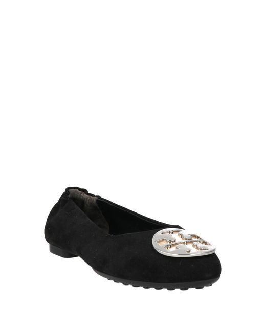 Tory Burch Black Suede Ballet Flats