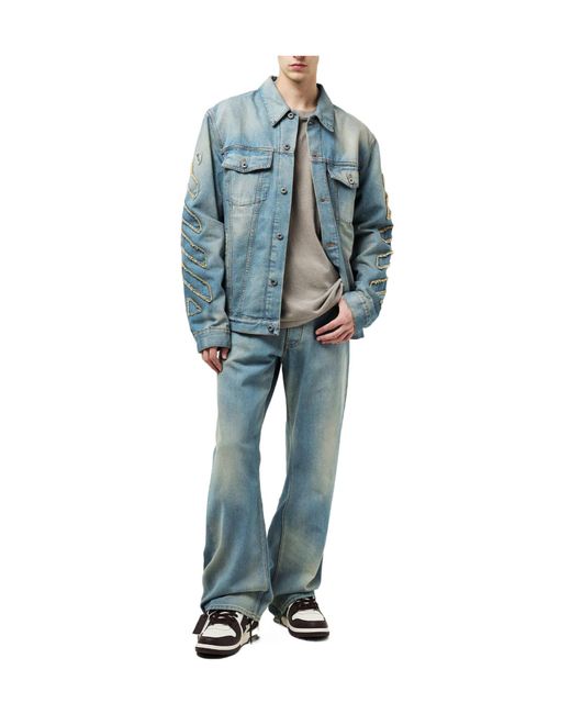 Off-White c/o Virgil Abloh Blue Solid-Color Casual Pants for men