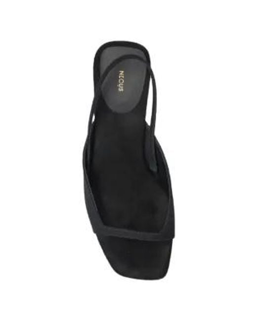 Neous Black Kamui Slingback Heeled Mules
