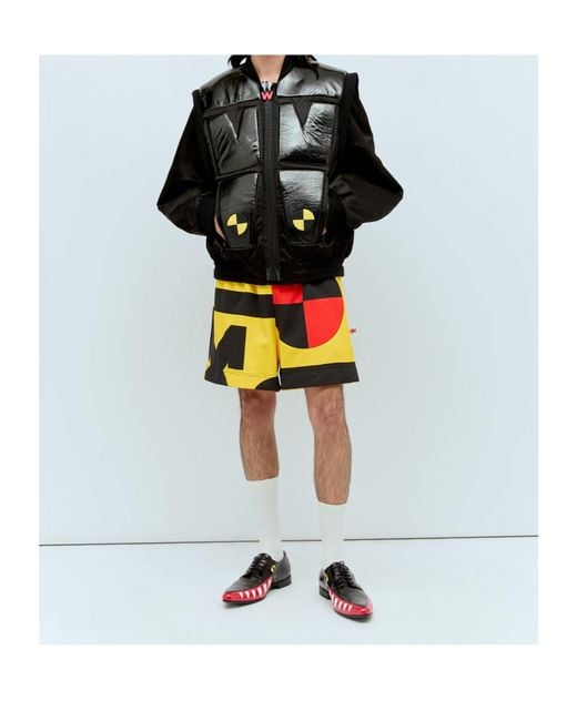 Walter Van Beirendonck Black Patchwork Bomber Jacket for men