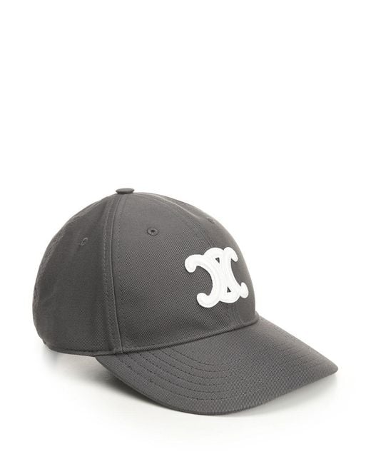Céline Gray Triomphe Logo Baseball Cap for men