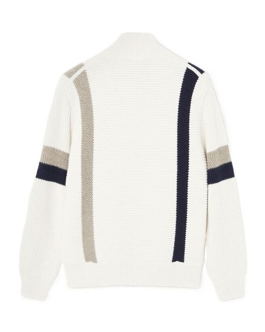 Loro Piana White Long-Sleeved Sweater for men