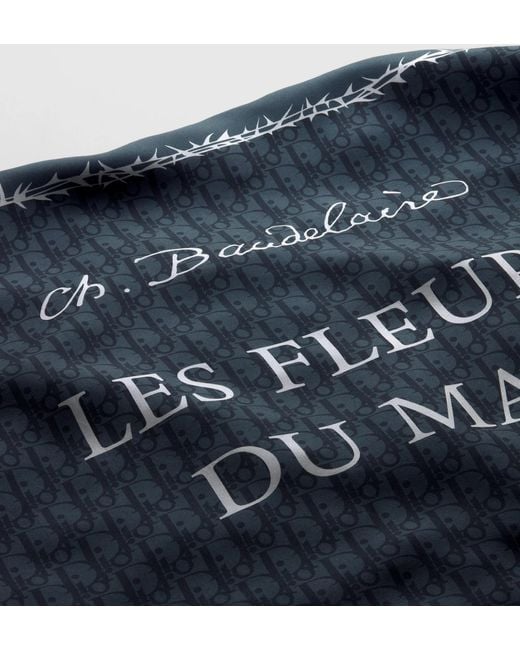 Dior Blue Carre 70 Square Scarf