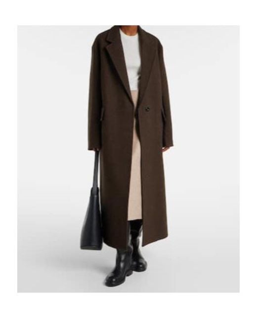 Jil Sander Brown Oversized Wool Coat