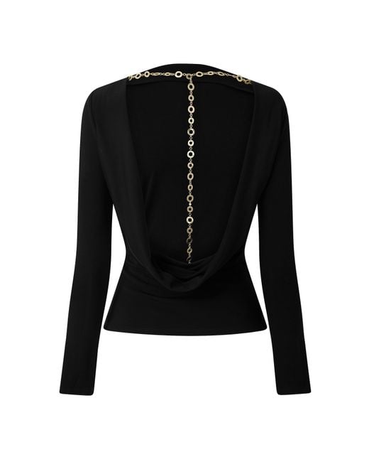 Cult Gaia Black Vayda Long Sleeve T-Shirt