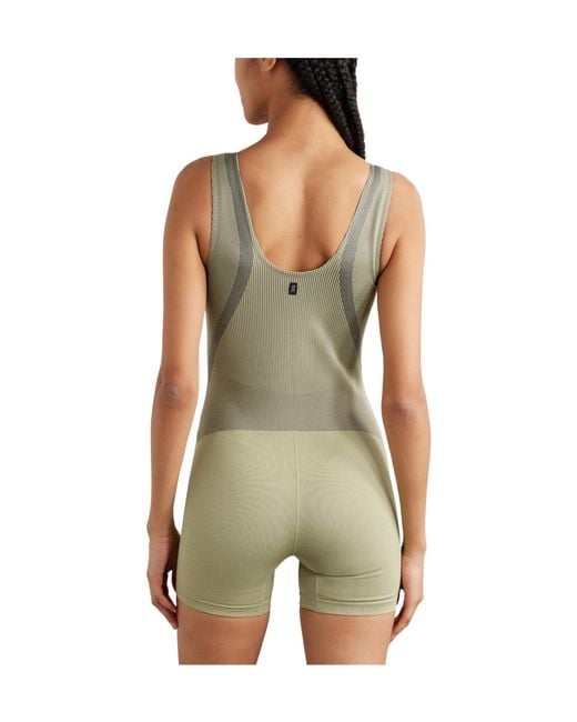 On Shoes Green Studio Ribbed Stretch Recycled Playsuit