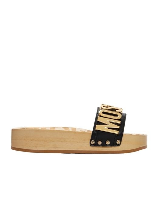 Moschino Multicolor Open-Toe Slippers