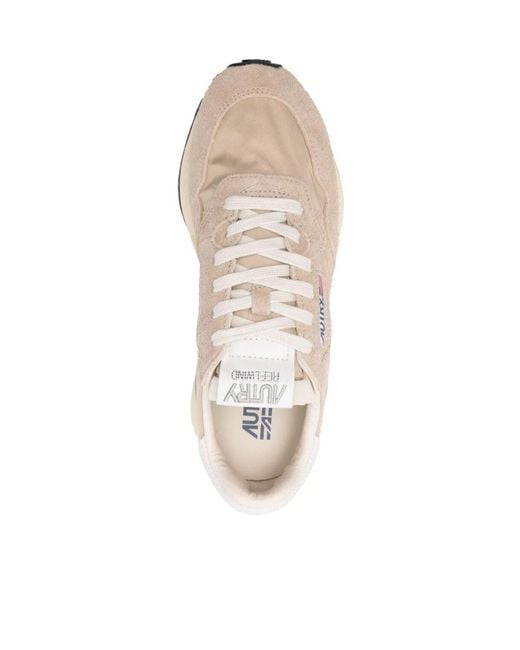 Autry White Lace-Up Low-Cut Casual Shoes
