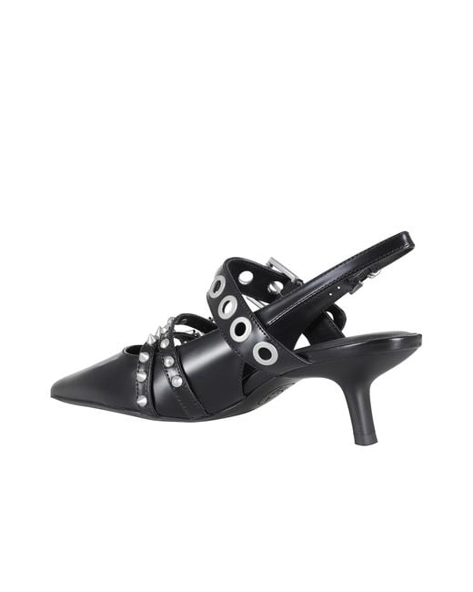 Ash Black Pointed High Heel Sandals