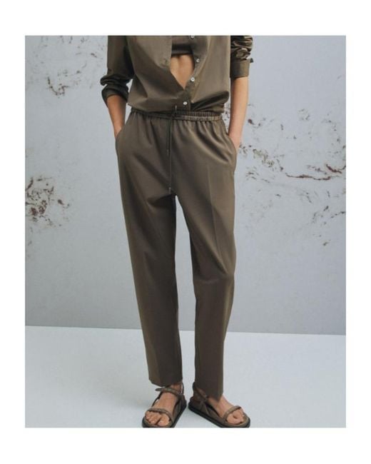 Marella Green Slim Trousers