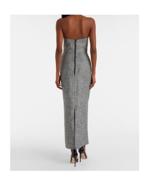 Maticevski Gray Saucy Minx Cotton Midi Dress