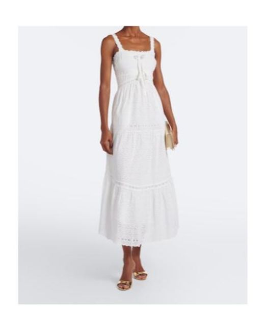 Ulla Johnson White Constance Broderie Anglaise Midi Dress