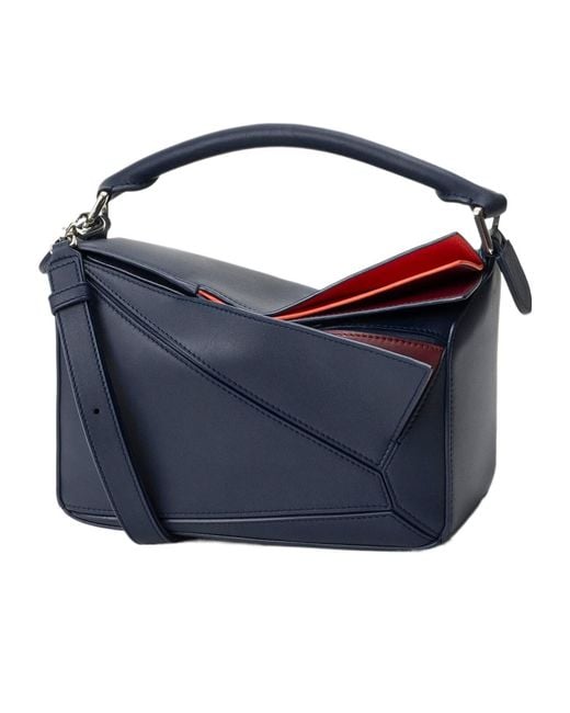 Loewe Blue Small Layered Puzzle Bag