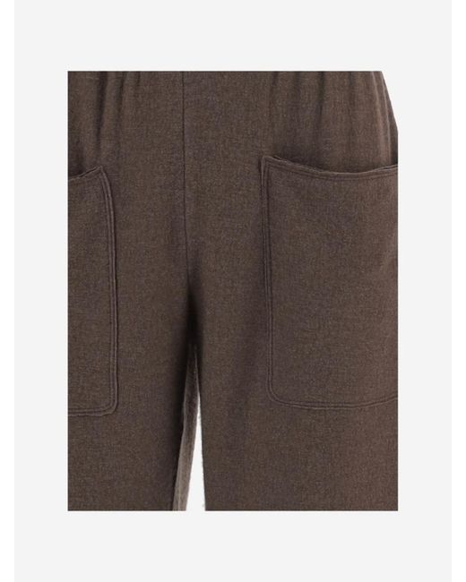 Giorgio Armani Brown Patch Pocket Wide-Leg Pants