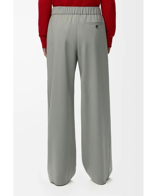 Loewe Gray Pleated Casual Pants