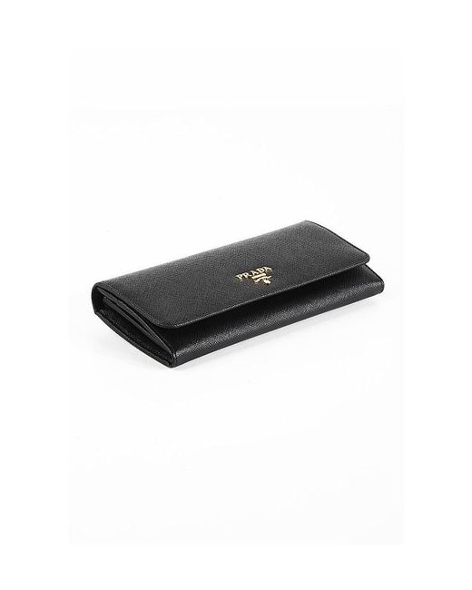 Prada Black Continental Wallet