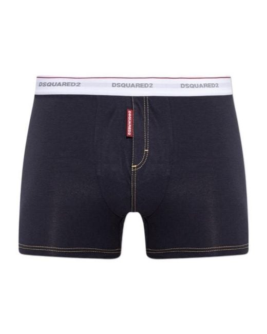 DSquared² Blue Elastic Waist Underwear for men