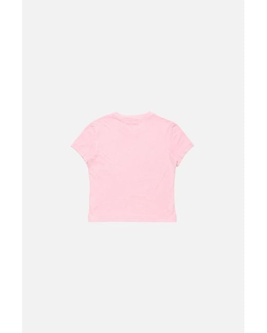 Acne Pink Fitted Graphic T-Shirt for men