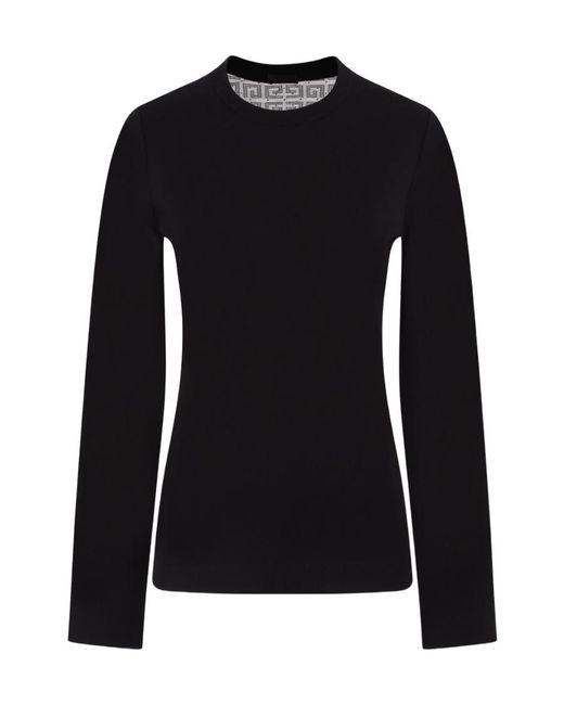 Givenchy Black Long-Sleeve Round-Neck T-Shirt