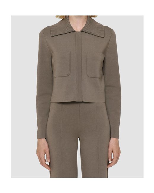 Joseph Gray Milano Cropped Stretch-Knit Jacket