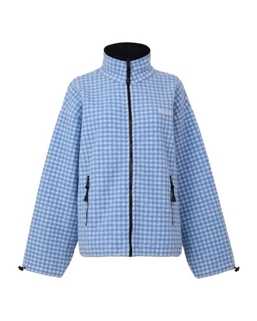 Miu Miu Blue Fleece Zipup Jacket