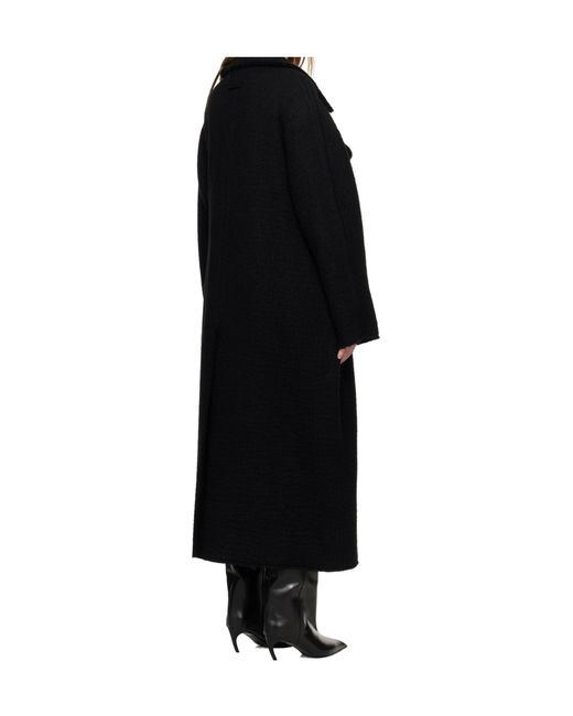 Jean Paul Gaultier Black Ring-Detail Belted Coat for men
