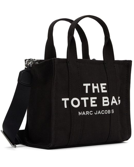 Marc Jacobs Black Logo Printed Zip-Up Small Tote Bag