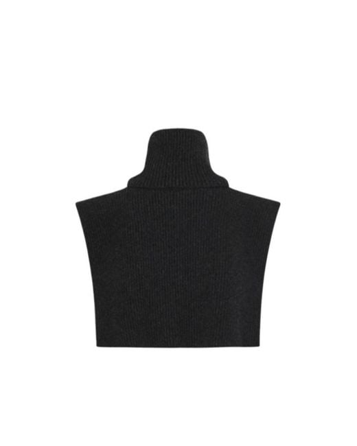 The Row Black Emmit Roll-Neck Cashmere Collar