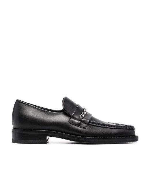 Martine Rose Black Chain-Trimmed Loafers