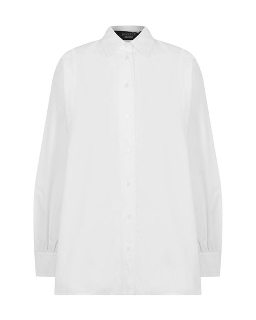 Weekend by Maxmara White Long-Sleeve Plain Shirt