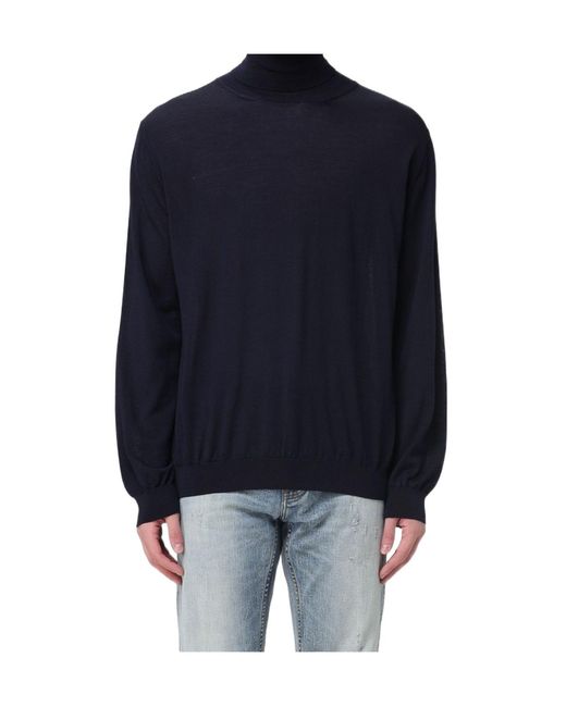 Roberto Collina Blue Turtleneck Sweater for men