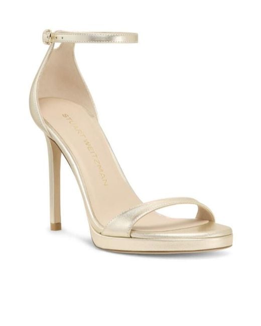 Stuart Weitzman Metallic Nudist Platform