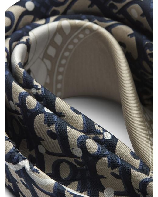 Dior Black Polka Oblique 70 Square Scarf