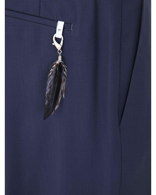 PT01 Blue Logo Casual Pants for men