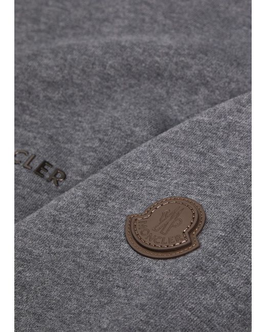 Moncler Gray Logo Cotton Sweatshirt for men
