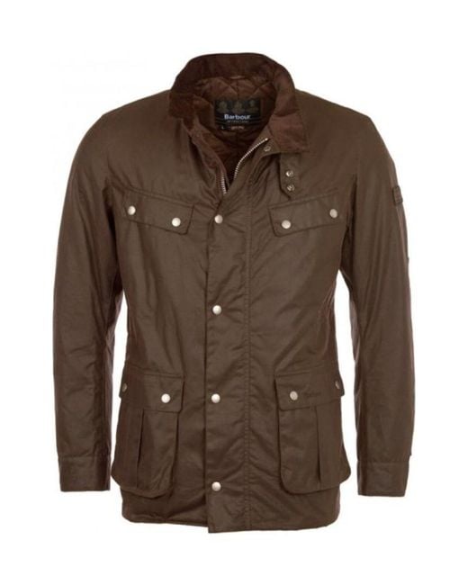 Barbour Brown Snap-Fastening Pocket Jacket for men