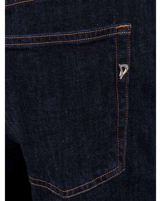 Dondup Blue Straight Leg Denim Shorts