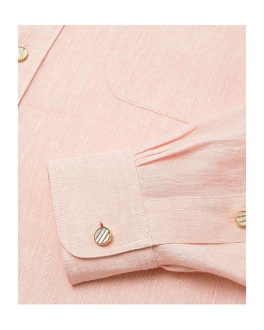 Loro Piana Pink Long-Sleeved Shirt Dress