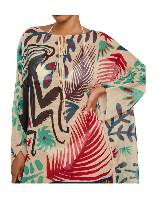 Etro Multicolor Printed Fringed Sheer Seersucker Cover-Up
