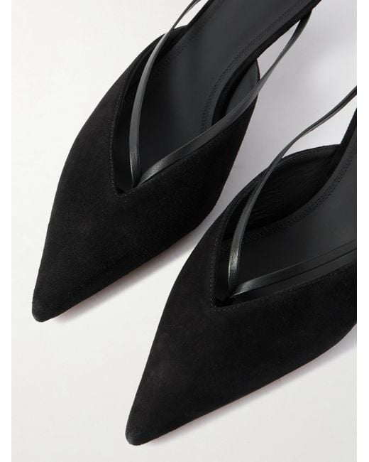 Neous Black Bosona Pointed Toe Mules