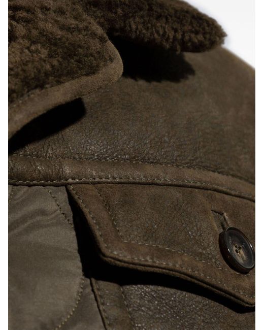 Etro Green Jacket With Fur Collar for men