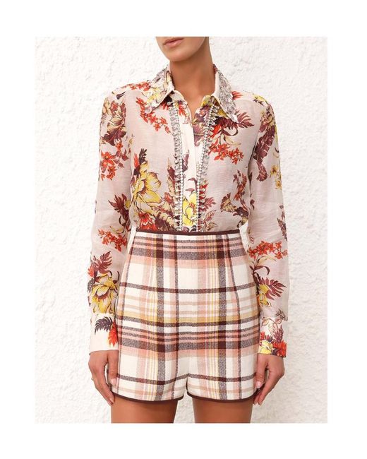 Zimmermann White Matchmaker Tropical Shirt