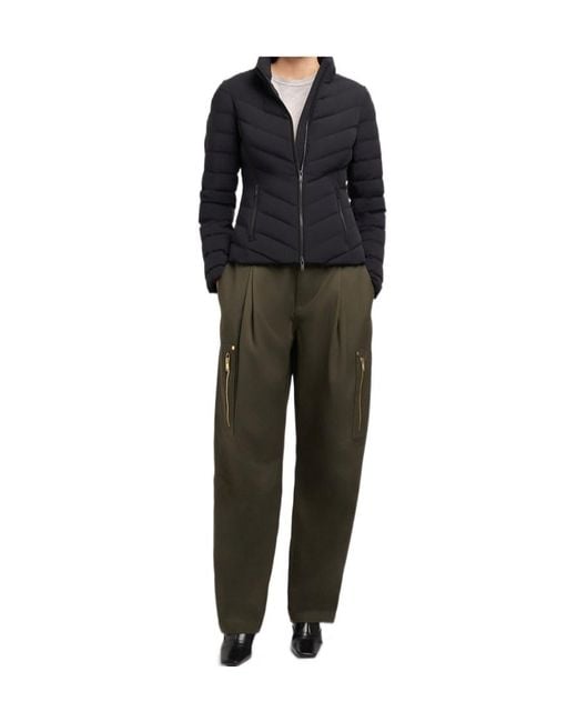 Moose Knuckles Black Elora Zip-Up Puffer Jacket