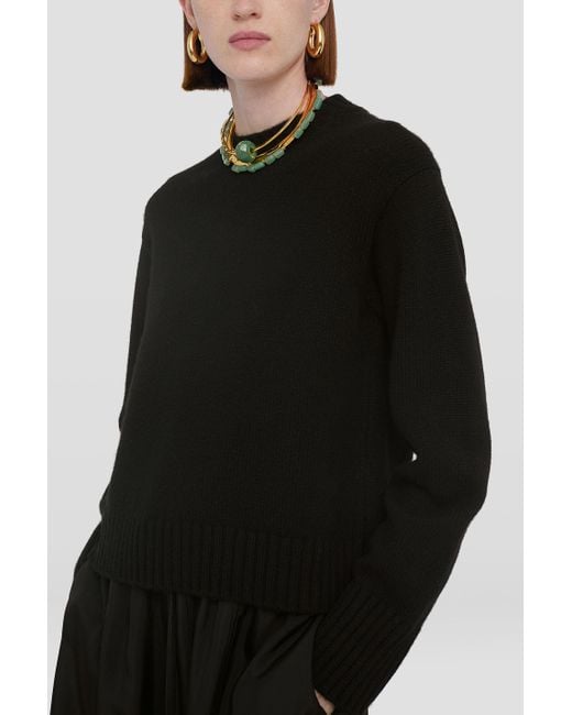 Jil Sander Black Crewneck Knitted Jumper