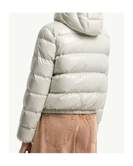 Moncler Gray Andro Hooded Short Down Jacket