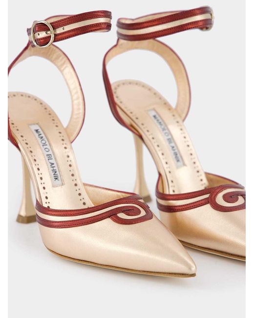 Manolo Blahnik Pink Chonga Pointed Toe Pumps