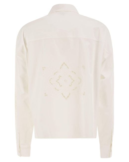 Weekend by Maxmara White Collared Long-Sleeved Shirt