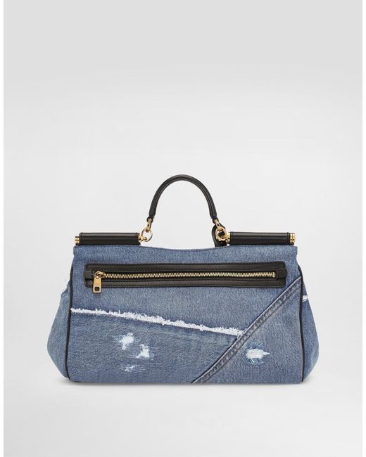 Dolce & Gabbana Blue My Sicily Tote Bag